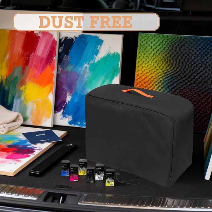 Dust Cover Compatible with eufyMake UV Printer E1, Easy Foldable Cover for eufyMake E1 with Top Handle and Hanging Loop, Black