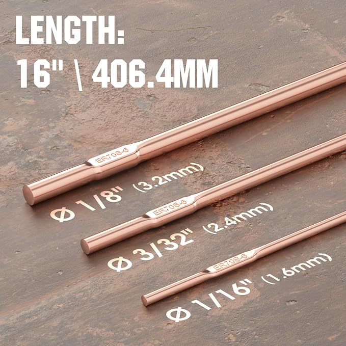 YESWELDER Mild Steel TIG Welding Rod ER70S-6 1/16"x16" 5LB