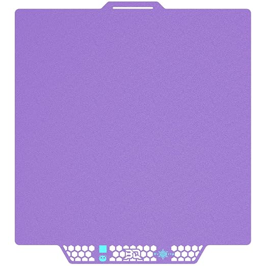 BIQU CryoGrip Pro Glacier Build Plate for Bambu-Lab X2D P2S P1S P1P X1C X1E A1 3D Printers, Double-Sided Fine Textured Spring Steel Sheet, Firm Adhesion, 257x257mm, Purple