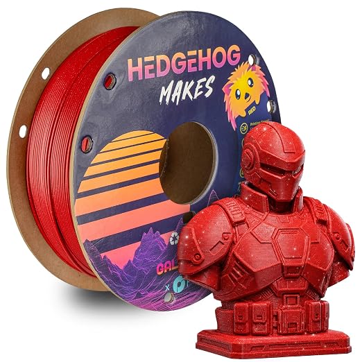 Polymaker Panchroma Galaxy PLA Filament 1.75mm 1kg, Red | Neatly Wound Glitter PLA for Easy Print & Smooth Feeding, Compatible with Bambu Lab & Most 3D Printers