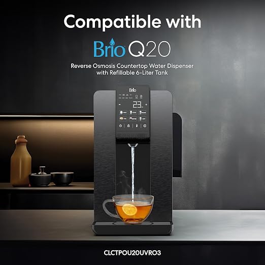 Brio RFCTOCLCTPOU20 (CF Carbon Rod Filter Replacement) for Brio Q20 Series 3 Stage Reverse Osmosis Countertop Water Dispenser Model: CLCTPOU20VURO3 | NSF Certified