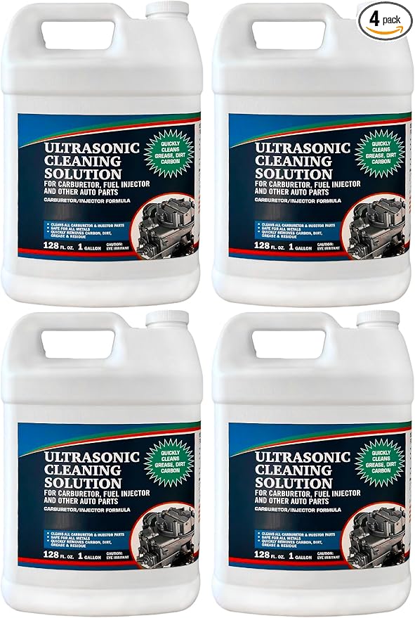 NORTHWEST ENTERPRISES Ultrasonic Cleaner Solution for Carburetors and Engine Parts. Concentrated Washing Compound for use in Ultrasonic Machines and Immersion Washers - Automotive Fluid (4 Gallons)