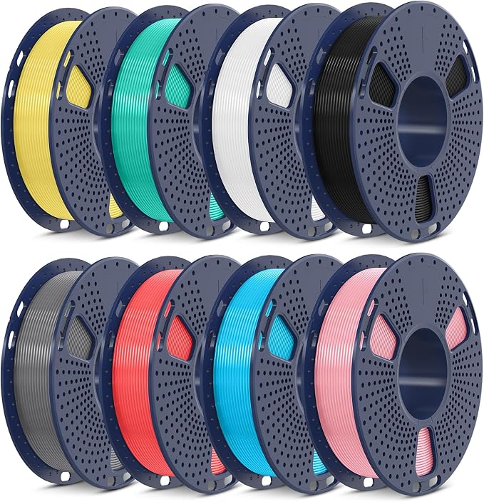 SUNLU High Speed PLA Filament 1.75mm, 8x250G Meta Pack, 8 Colors | ±0.02mm accuracy, tough impact resistant, neat wound, fits FDM printers, PLA Meta 8x250G, 8 colors full set