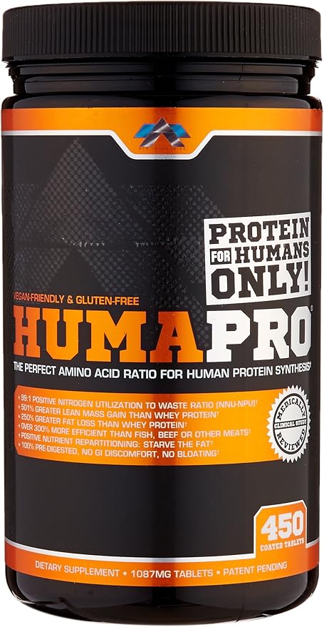 ALR Industries HumaPro Essential Amino Acid Formula | EAA Protein Supplement | Supports Muscle Recovery & Performance | Vegan, Gluten Free | | 450 Tablets | 90 Servings