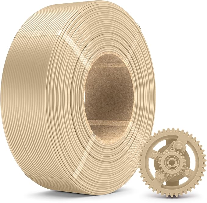 SUNLU PLA+ Refill Filament Refill 1.75mm 1KG, 3D Printer Filament PLA Plus, No-Spool PLA Plus Filament for Reusable Spools Compatible with Bambu Labs Filament, 1KG Roll, Oak