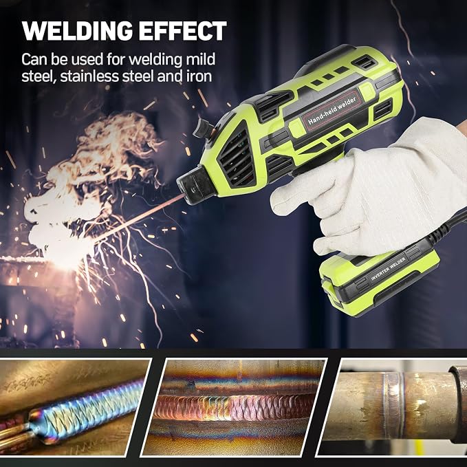 Portable Welding Machine, 110V Handheld Welder Machine with IGBT Inverter 6 Variable Current Adjustment 20-120Amp Welding Output Portable Welder Handheld for 1/16"-1/8" Size Welding Rods