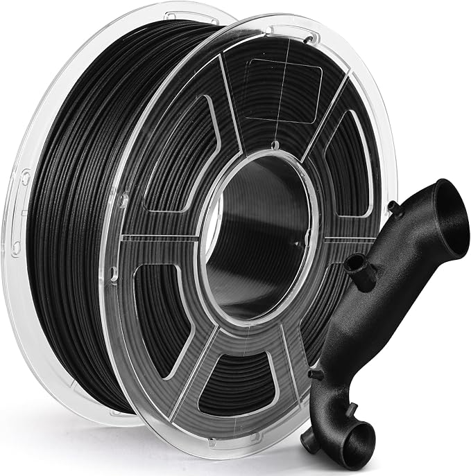 JAYO PA12-CF Nylon Carbon Fiber Filament 1.75mm, Superior Toughness, Low Moisture Absorption, Heat Resistant to 176°C, Durable & Precise Printing for Aerospace & Industrial Use 1kg Spool