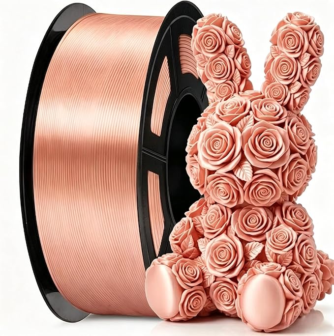 Silk PLA 3D Printing Filament 1.75mm Filajoy3D 3D Printing Filament 1KG, Dimensional Accuracy ±0.03mm, Compatible with Most FDM 3D Printers, Pink