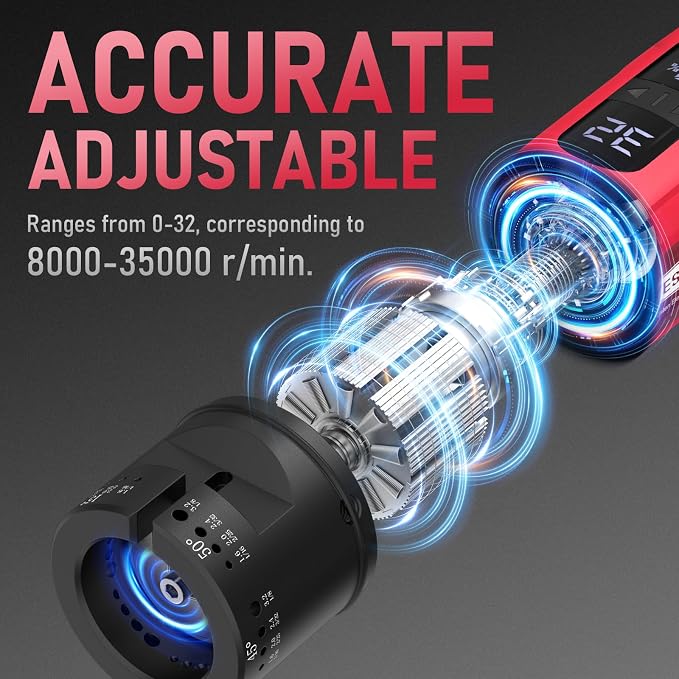 YESWELDER Tungsten Electrode Sharpener Grinder For TIG welding, Handheld Electric with LED Display, Cordless TIG Welding Rotary Tool With Flat Grinding Block Cut-Off Slot, 4 Sizes 6 Angles