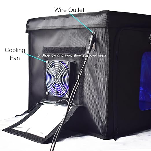 UV Light Curing Box Curing Enclosure 400(L)380(W)*400(H) mm Large Curing Cabinet 365-460nm UV Light for Curing LCD SLA DLP 3D Resin Print Model or Making Soles White