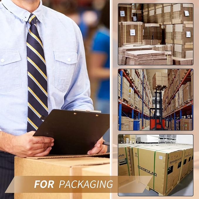 Pallet Packaging Strapping Banding Kit, Heavy Duty Manual 4 in 1 PET/PP Manual Strapping Tools Packing Machine Set Tensioner & Sealer 100m Packing Belt, 50 pcs Wide Coil Reel for Packing