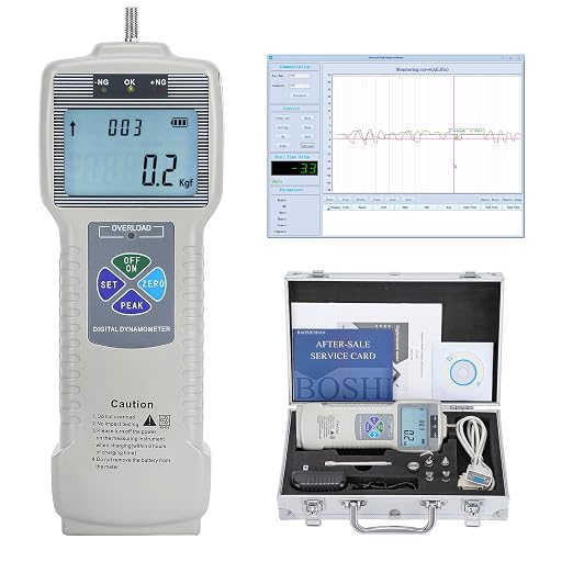 BAOSHISHAN ZP-500N Digital Force Gauge Push Pull Gauge with Output Function | LCD Backlit Display, Carrying Case, Tension/Compression Testing, Destructive Load Analysis, High Precision Sensor