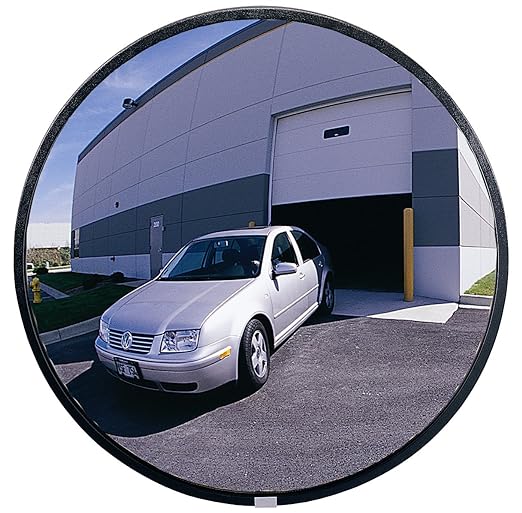 See All PLXO8 Circular Acrylic Heavy Duty Outdoor Convex Security Mirror, 8" Diameter (Pack of 1)