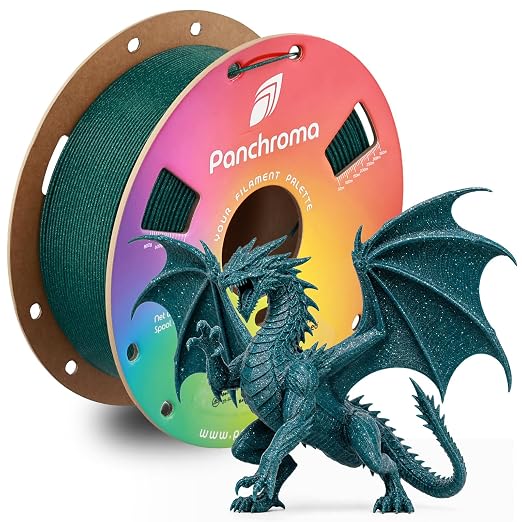 Polymaker Panchroma Galaxy PLA Filament 1.75mm 1kg, Dark Green | Neatly Wound Glitter PLA for Easy Print & Smooth Feeding, Compatible with Bambu Lab & Most 3D Printers