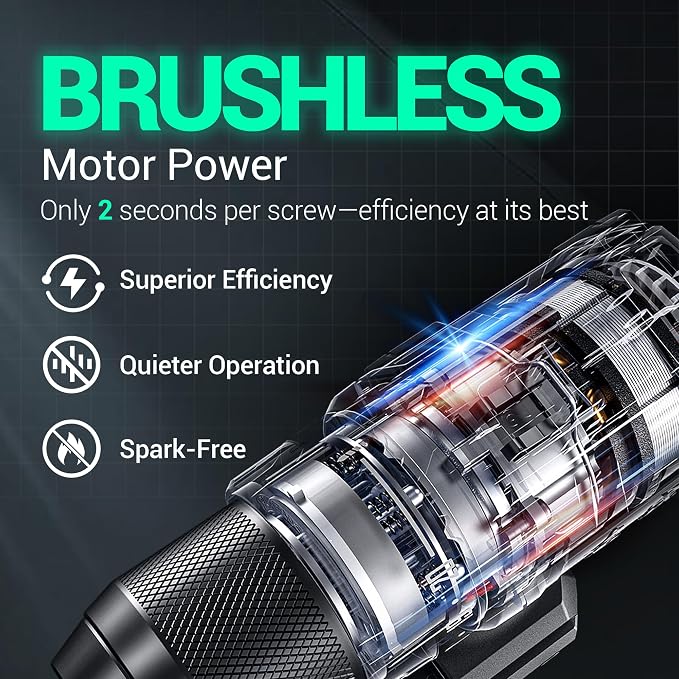 DCA 20V Brushless Hammer Drill Cordless, 492 in-lb Torque Impact Drill, 1/2" All-Metal Keyless Chuck,18+1+1, (0-450/0-1800RPM), 27000 IPM, Compact Design with 2.0Ah Battery & Charger,ADJZ2055i