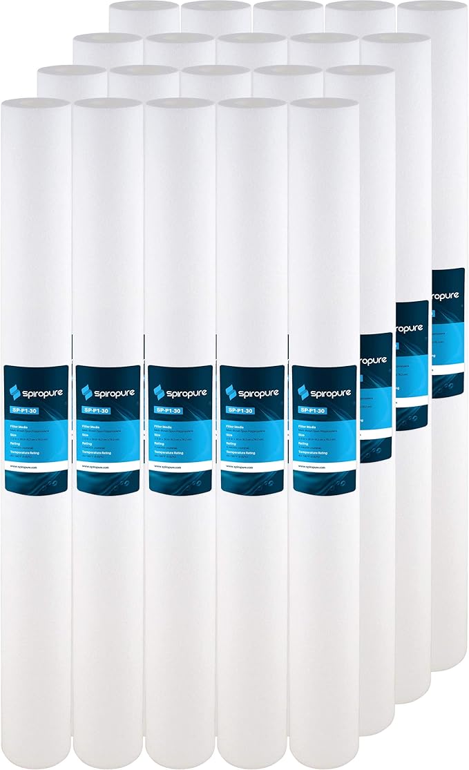 SpiroPure 30x2.5 1 Micron Sediment Water Filter SDC-25-3001 P1-30 (20 Pack)
