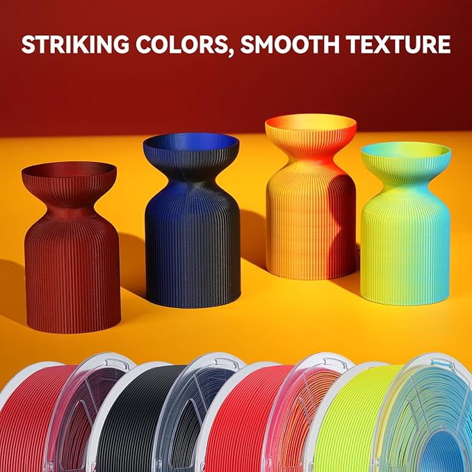 JAYO Matte Dual Color PLA Filament 1.75mm 1.1kg Spool, Red Blue | Matte Finish, Two-Tone Effect, ±0.02mm Accuracy, Tangle Free, Most FDM Printers