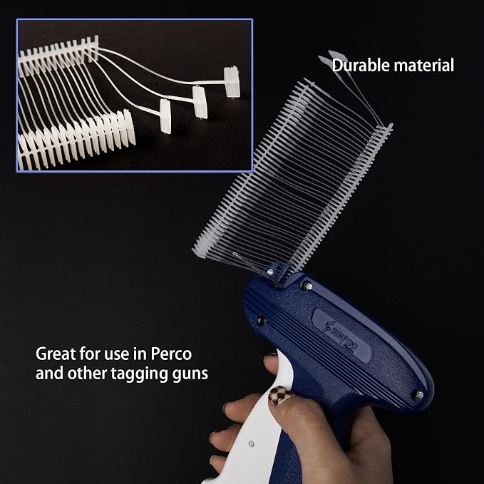 Perco 5,000 Pieces 50mm [2 Inches] Regular Clear Plastic Tag Barbs – T-Mould Attachments for Standard Tagging Gun – Ideal for Clothing, Price Tags, and Labels