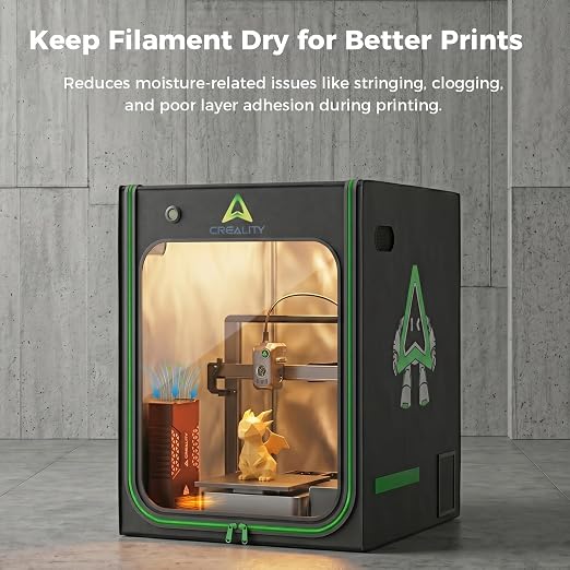 Creality Chamber Heater for 3D Printer Enclosure, Adjustable Hot Air Heater up to 70℃, PTC Enclosure Heater with Overheat Protection & Fan Stall Safety, Filament Dryer Heater for Filament Storage Box