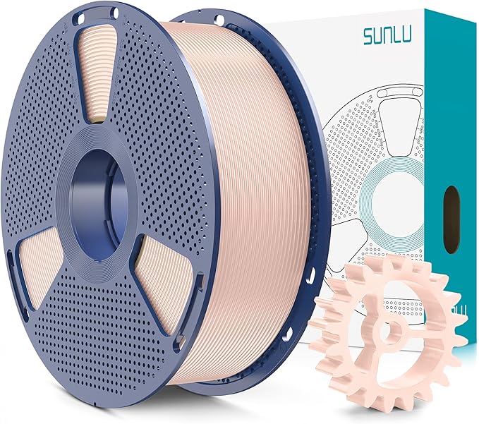 SUNLU PLA+2.0 3D Printer Filament, Upgrade PLA+ Filament 1.75mm, Tougher and Stronger, Neatly Wound Filament, Dimensional Accuracy +/-0.02mm, 1KG Spool(2.2lbs), Beige