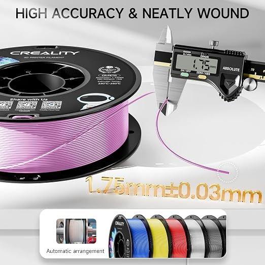 Official Creality PETG 3D Printer Filament 1.75mm 1KG (2.2lbs), High Precision, Strong Toughness, Odorless, Better Flow, Moistureproof 3D Printing CR PETG Filament, Pink