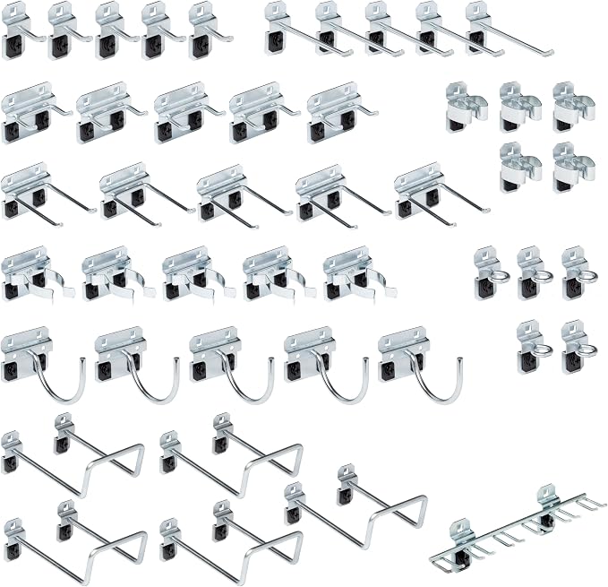 Triton Products LockHook Steel Pegboard Hook Assortment Kit - 46 Piece