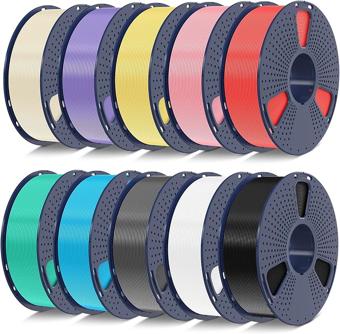 SUNLU High Speed PLA Filament 1.75mm, 10x1KG Meta Bundle, 10 Colors | ±0.02mm accuracy, tough impact resistant, neat wound, vacuum packed, fits FDM printers, PLA Meta 10x1KG, 10 colors full set
