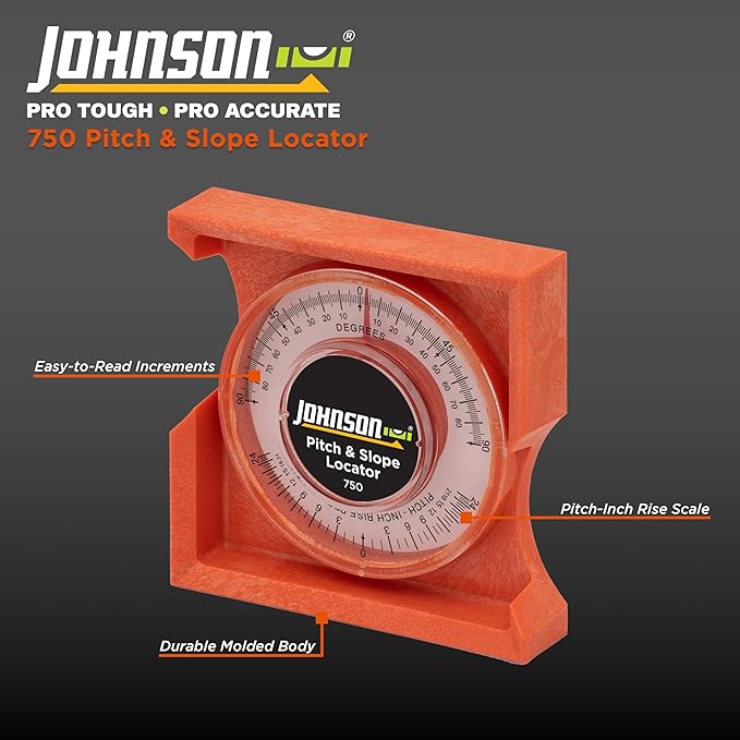 Johnson Level & Tool 750 Pitch & Slope Locator, Orange, 1 Locator