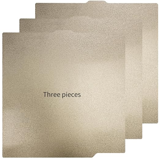 3-Pack PEI Build Plate 260×271mm for Elegoo Centauri Carbon/Centauri Carbon 2, CC2,Double Sided Textured PEI Sheet Spring Steel Print Bed Compatible with Elegoo Centauri Carbon Series 3D Printers