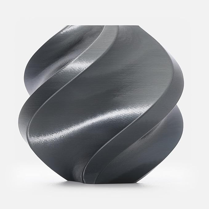 Bambu Lab PLA Silk+ Filament 1.75mm 1kg Spool - PLA 3D Printer Filament, Smooth Finish, Low Warp, Easy to Print, Compatible with Bambu Lab & Most FDM 3D Printers - Titan Gray (13108) - Spool | Smooth Finish, Low Warp, Easy to Print, Compatible with Bam...