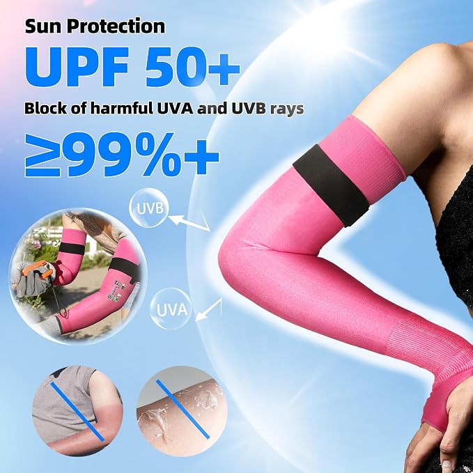Schwer AIR-SKIN ANSI A6 Cut Resistant Arm Sleeves for Men & Women S901-P, Non-PFAS Arm Protectors for High Risk Work, UPF50+ UV Protection Cooling Gardening Sleeves for Farming, Lightweight