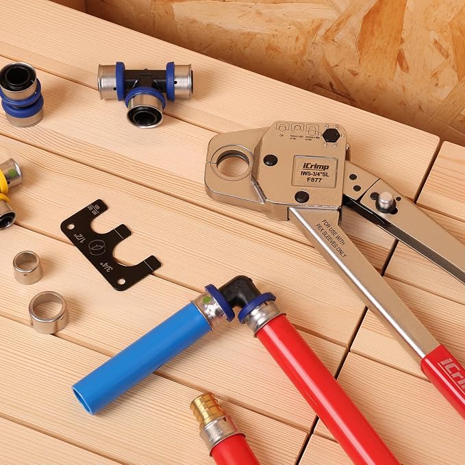 iCrimp Stainless Steel Pressing Sleeves Crimping Tool for PEX Pipe (3/4-Inch)