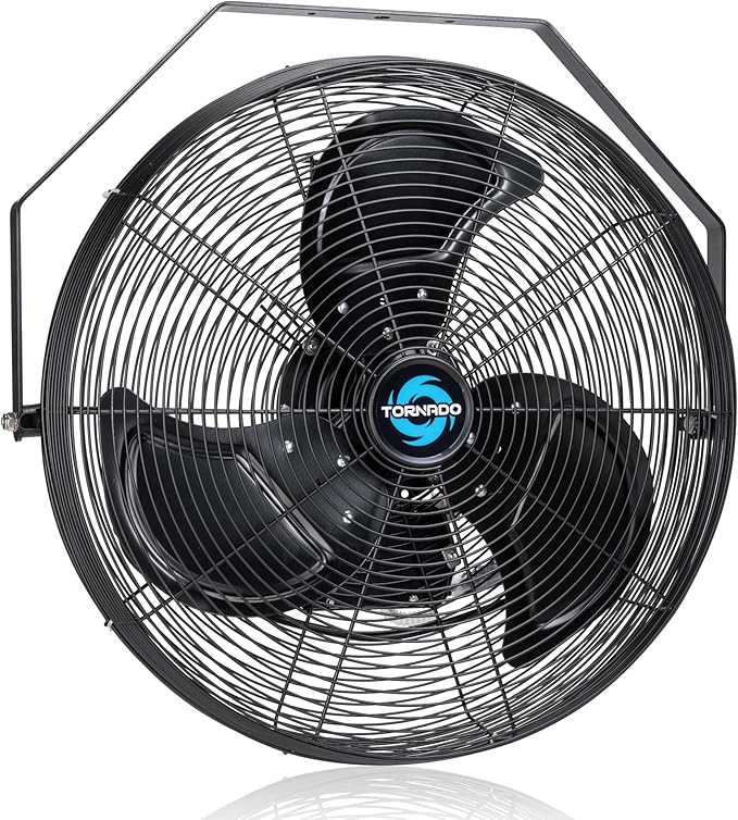 Tornado 20-Inch High Velocity Outdoor Wall Fan, IPX4 Water-Resistant, 3-Speed 4750 CFM, UL Safety Certified for Industrial, Commercial, Residential & Greenhouse Use
