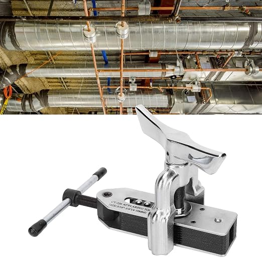 Flaring Tool Set Kit,45 Degree Angle Copper Tube Cone Pipe Flaring Tool Kit,Suitable for All 0.2 to 0.7Inch(4 to 19mm) Copper,Aluminum,Thin Wall Stainless Steel Tube