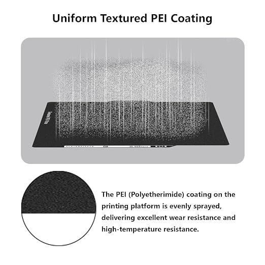 X1C, P1P, P1S PEI Build Plate, 3D Printer Double Sided Black Textrued PEI Platform with Identification Code for Bambu Lab P1/X1 Series, A1 257x257mm