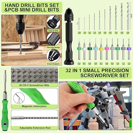 176 PCS 3D Printing Tool Kit, 3D Printing Accessories with Nozzle Cleaning Kit, Deburring Tool, Digital Caliper, Smoothing Tools, 3D Printer Tools for Model Measuring Removing Finishing 3D Print