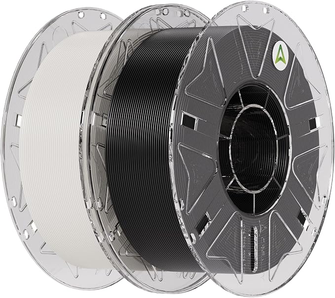 Creality Hyper PLA Filament Bundle 2KG, RFID 3D Printer Filament PLA 1.75mm for High Speed 30-600mm/s, Support CFS, Fits for Most 3D Printers (Black & White)