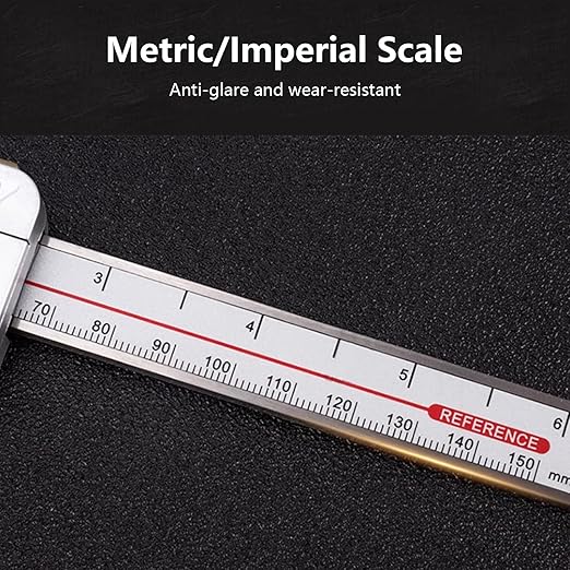 Digital Offset Centerline Caliper Hole Distance Vernier Caliper Cone Probe Hole Center Distance Ruler Measuring Tool Stainless Steel Inch/MM (10-150mm)