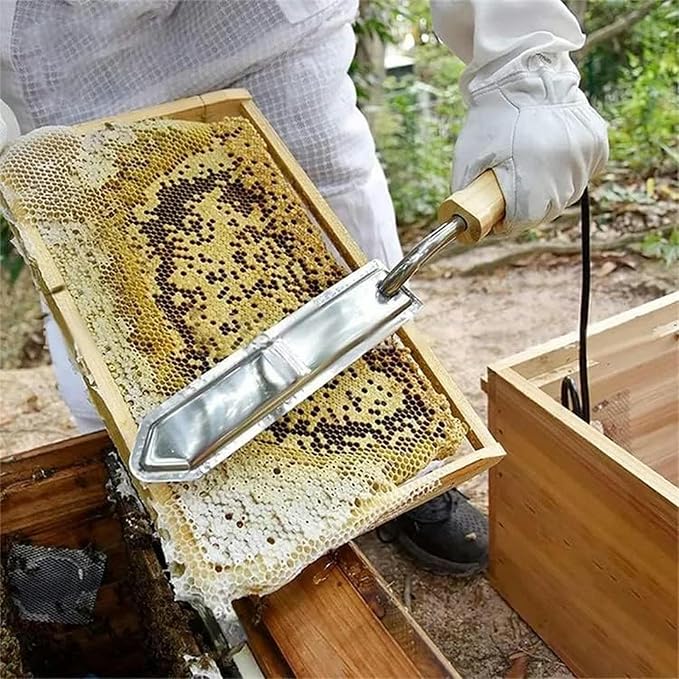 Electric Honey Uncapping Knife, Stainless Steel Electric Heat Thermostat Scraping Honey Extractor, Honey Wax Scraper Honey uncapping Cutter Tool for Beekeeper bee Keeper