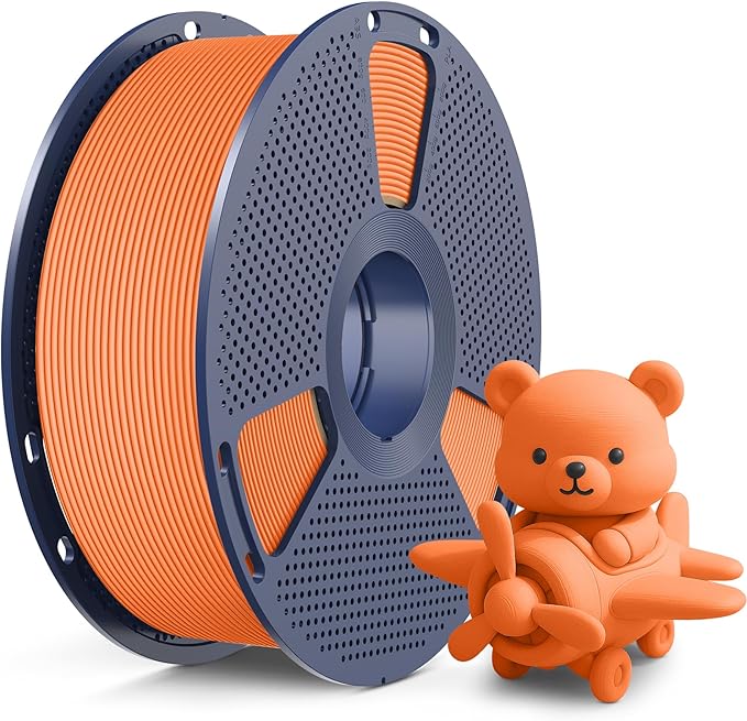 SUNLU High Speed Matte PLA 3D Printer Filament 1.75mm, Matte Sunny Orange, 1KG