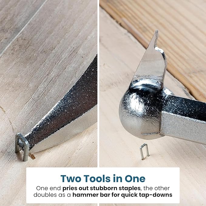 Jokari Industrial Strength 14-Inch Staple Remover Tool, Heavy-Duty Staple Puller and Hammer Bar for Carpentry, Upholstery, Flooring and Carpet Removal, Removes Air Gun Staples Cleanly Without Damage