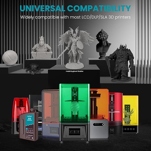 SUNLU Flexible 3D Printer Resin, 70A 3D Printing Resin for Printing Soft and Flexible Items, Bendable and Not Brittle, Fast Curing 405nm UV Photopolymer Resin. 1000G Gray
