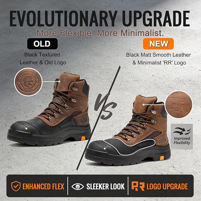 ROCKROOSTER Sedona - Men's Waterproof Puncture Resistant Work Boots, 6" Lace Up Steel Toe ASTM Safety Boots AK216