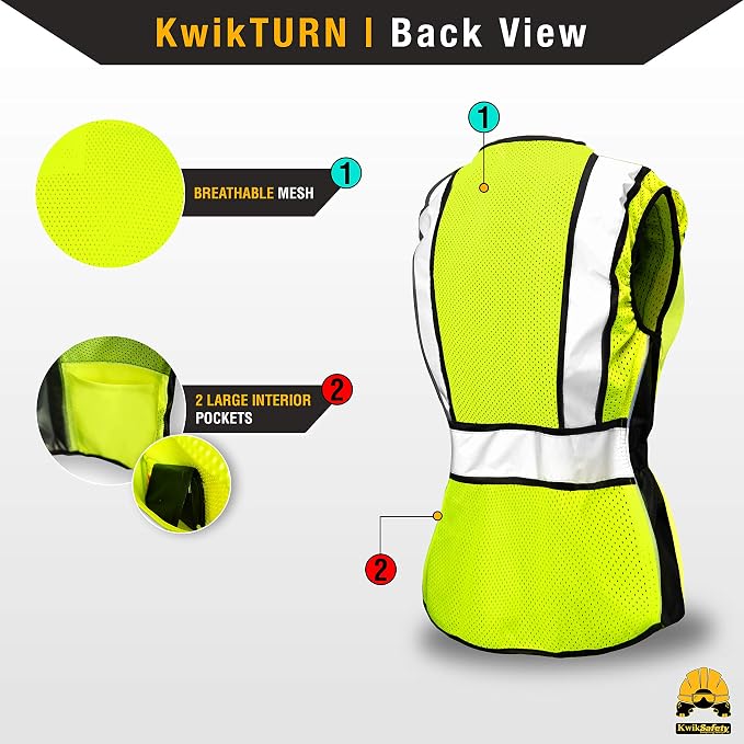 KwikSafety - Charlotte, NC - RoadBOSS Economy & Premium Safety Vest for Women [SNUG-FIT] Class 2 ANSI Tested OSHA