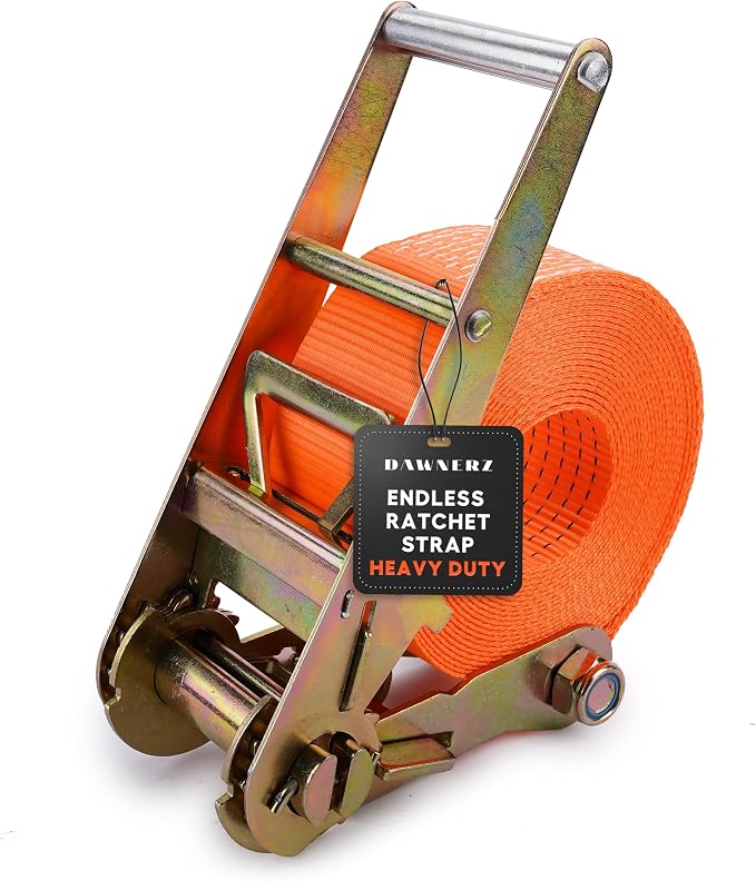 Endless Tie Down Strap 30ft x 3 inch – Ratchet Strap Heavy Duty 16500 Lb for Truck, Trailer and Cargo Securing