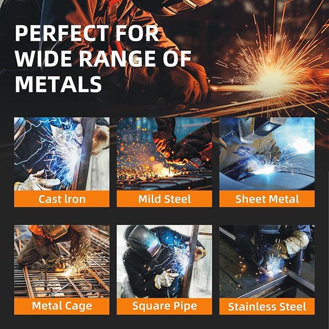 200A Gas Gasless Multiprocess Mig Welder,Flux Cored/MIG/Lift TIG/Stick Welder 4 in 1 Portable Welding Machine,With Synergic Control 110V/220V Dual Voltage Wire Feed Welder