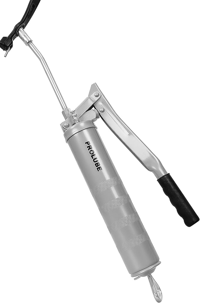 PROLUBE Standard Duty Lever Grease Gun | 6,000 PSI | 14-Ounce Capacity | 6-inch Steel Extension & Coupler (42502)