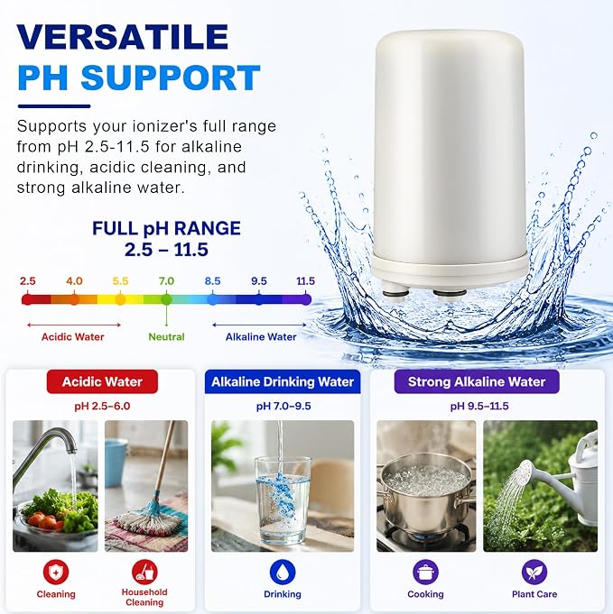 Premium Granular Activated Carbon Filter Compatible with HG-N Type Water Ionizer, Compatible with Enagic Kangen LeveLuk SD501, JrIV, KANGEN 8(Not Original Type Before 2010)