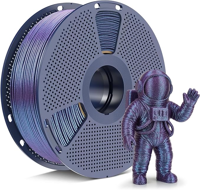 SUNLU Galaxy PLA Filament 1.75mm, Stardust Purple, Color-Shifting Pearlescent Glitter PLA 1kg, Light-Activated Shine, Smooth Gloss Finish, Neatly Wound, Fits Most FDM Printers