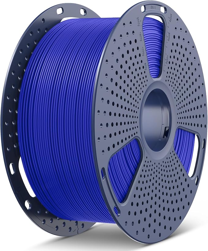 SUNLU 3KG PLA+2.0 3D Printer Filament, Large Spool PLA+ Filament 1.75mm, Tougher and Stronger, Dimensional Accuracy +/-0.02mm, 3KG(6.6lbs)/1 Spool, Klein Blue